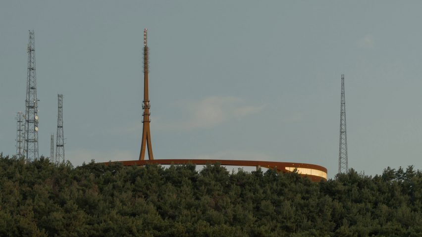 Corten-steel Çanakkale Antenna Tower in Turkey