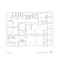Basement floor plan, Carousel restaurant by RISE Design Studio