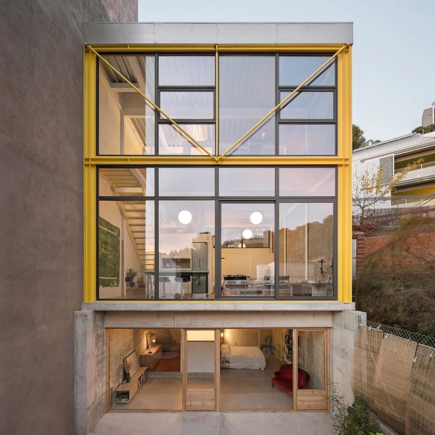 A house with a bright yellow facade features in today's Dezeen Debate newsletter | Harga Kusen Aluminium
