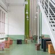 فضای داخلی کافه سبز در کپنهاگ