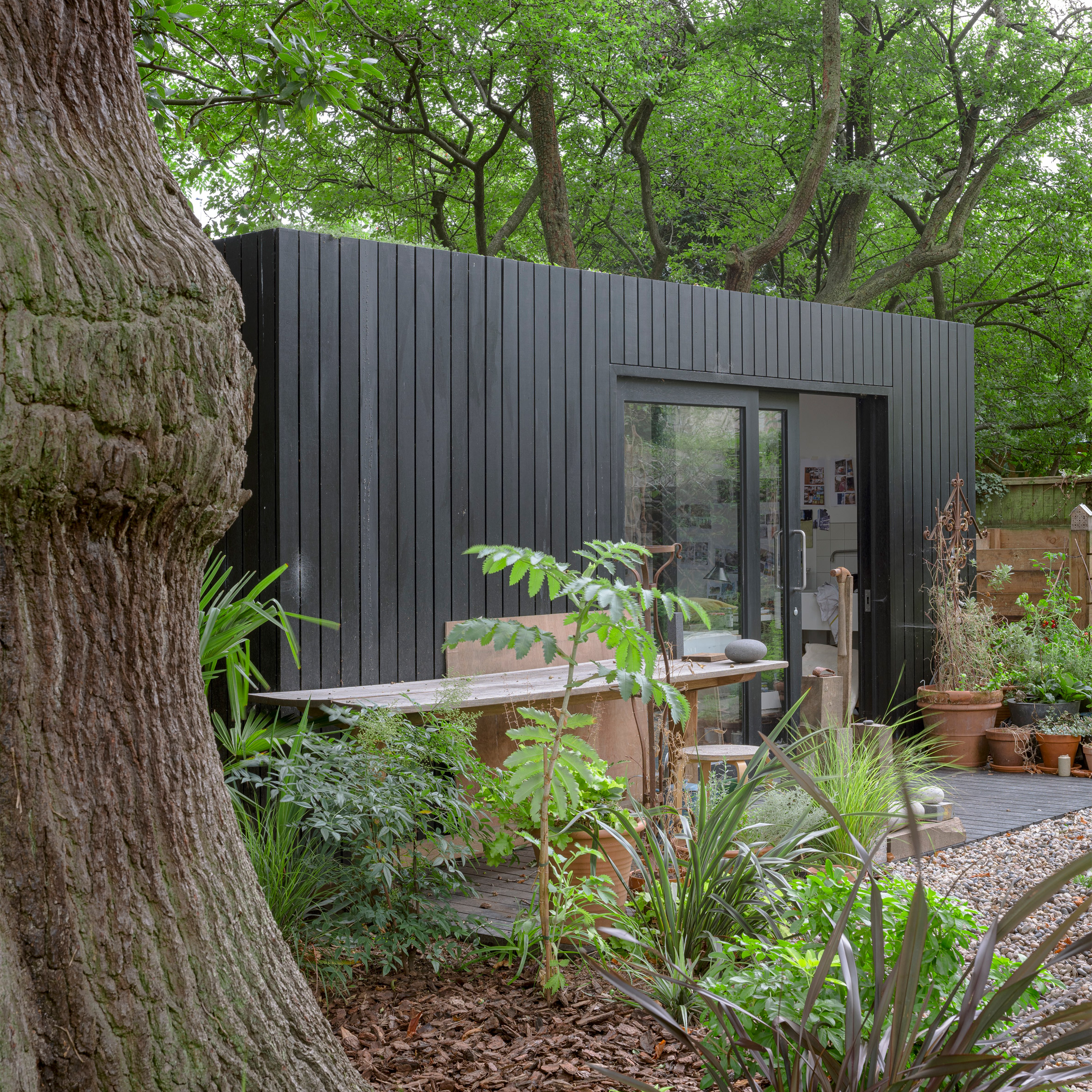 Stained timber extension by Ruffarchitects