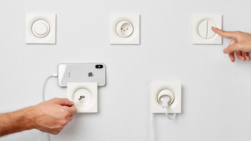 Elos plugs and switches made from animal bone powder by Souhaïb Ghanmi