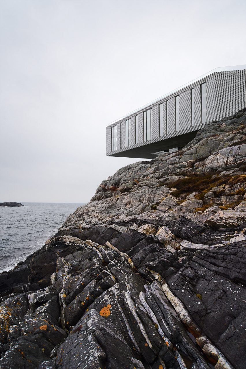 A visual of a slate-clad building in Norway