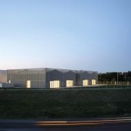 Evening view of Orly Festival Hall by Graal Architecture