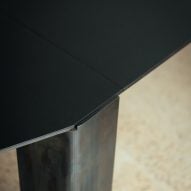 Steel table in House in Primrose Hill by Jamie Fobert Architects