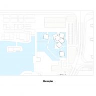 Site plan of Ice Cubes Cultural Tourist Center by Mathieu Forest Architecte
