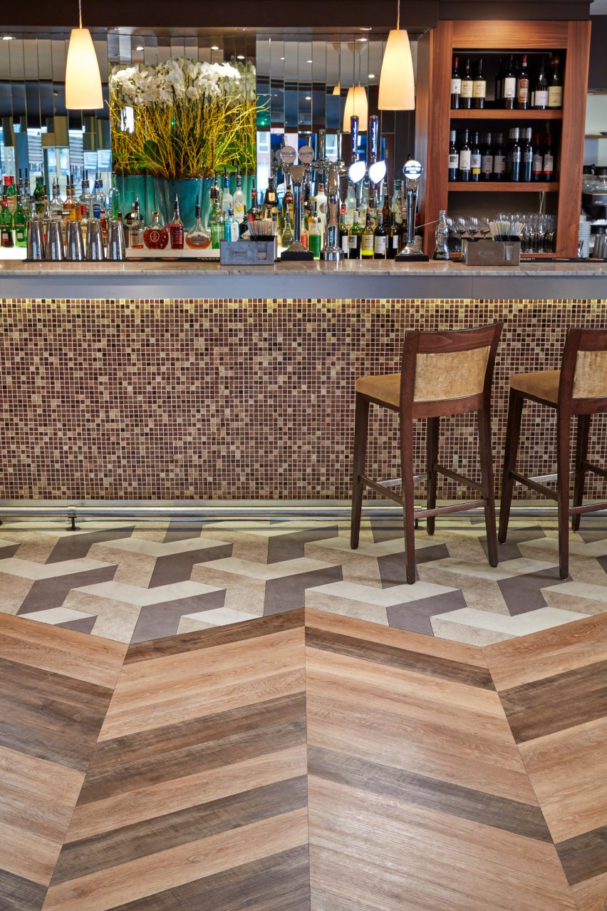 A photograph of the vinyl Kaleidoscope collection by Karndean Designflooring
