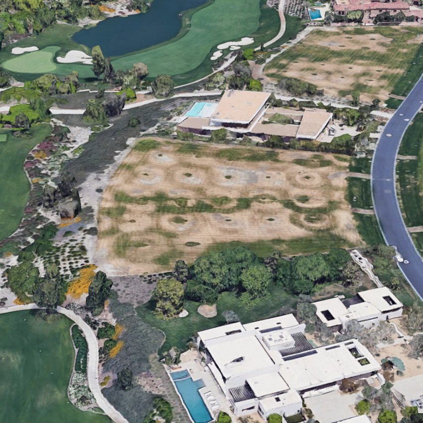 Google Earth view of Kim Kardashian's plot near Palm Springs