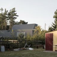 Holiday home with corrugated metal cladding