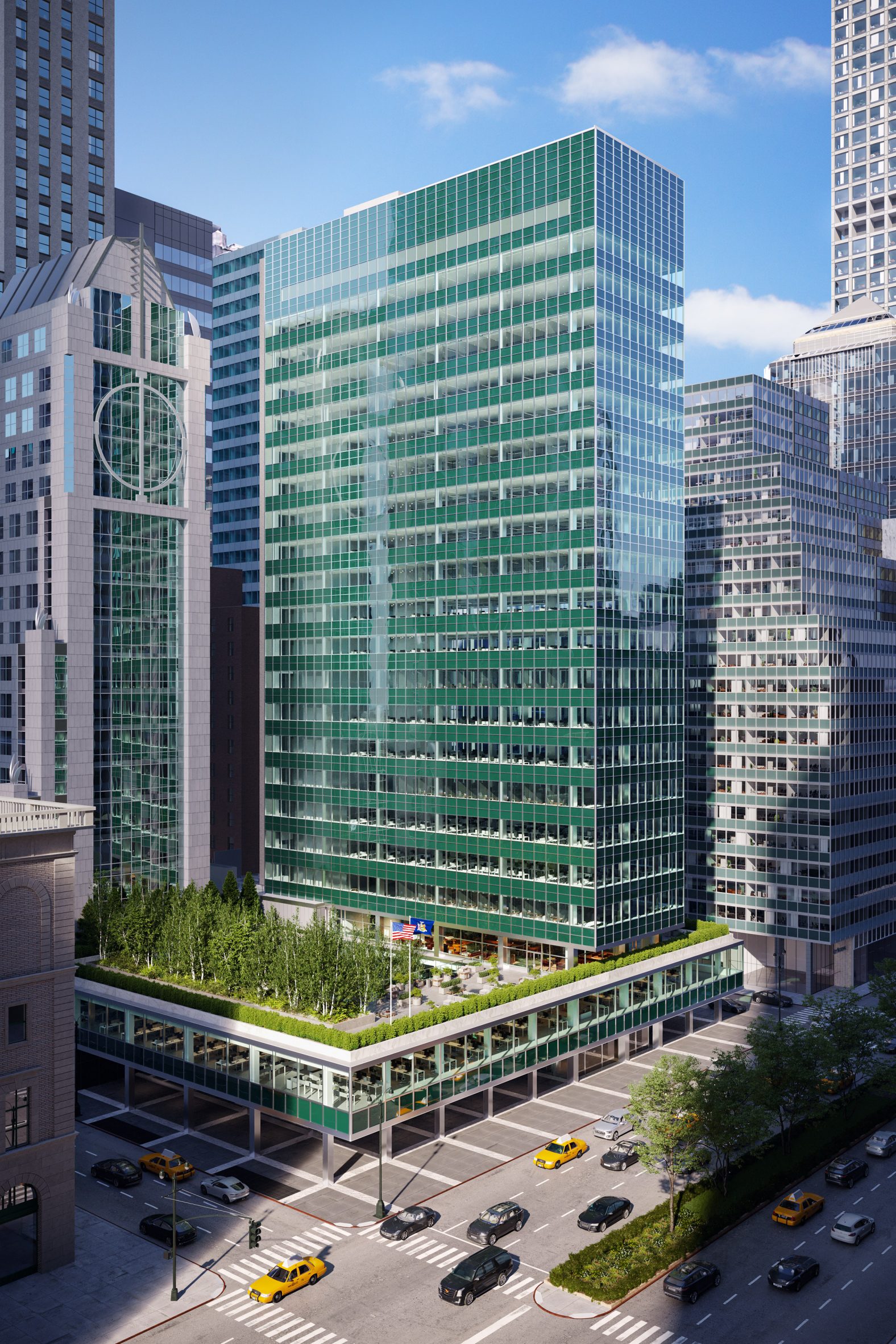 Render of renovated Lever House skyscraper 