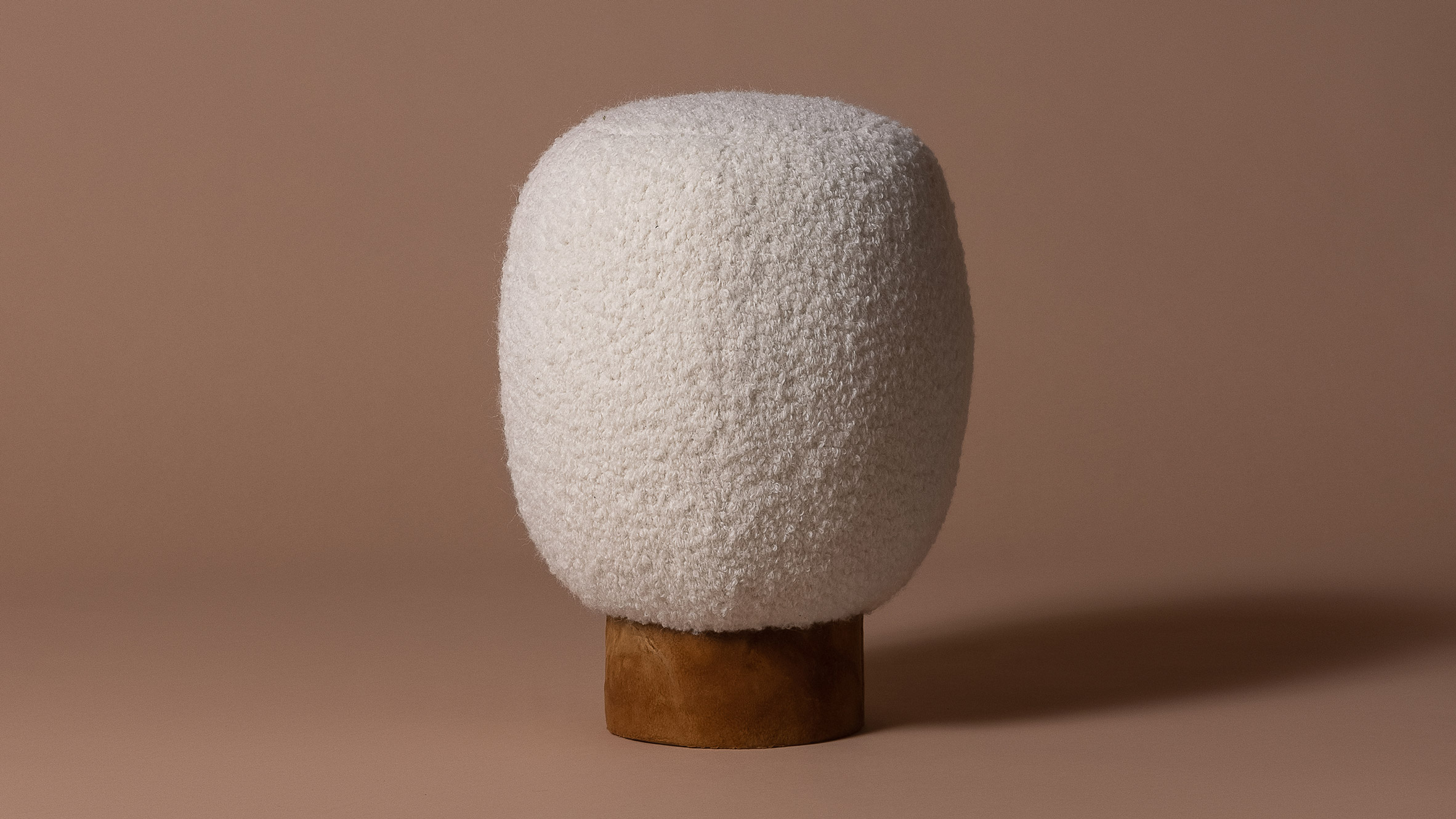 Transylvanian mushroom leather wraps seating by Mari Koppanen