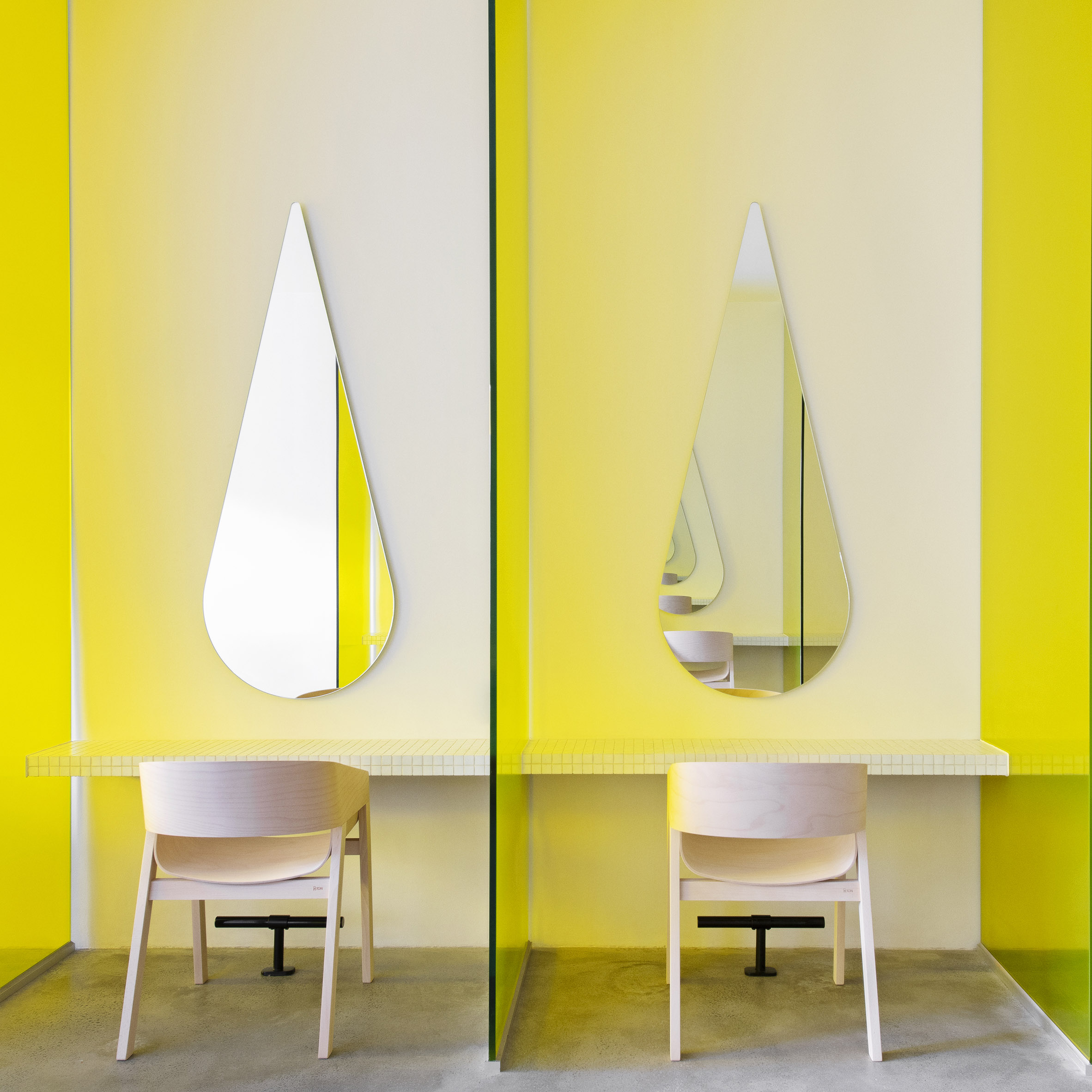 Danielle Brustman creates yellow highlights in sunny Melbourne hair salon