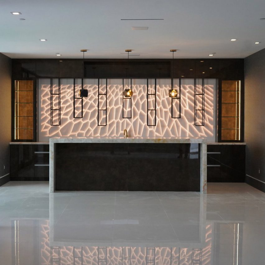 A photograph of the decorative M|R Walls by Mario Romano for CDUK