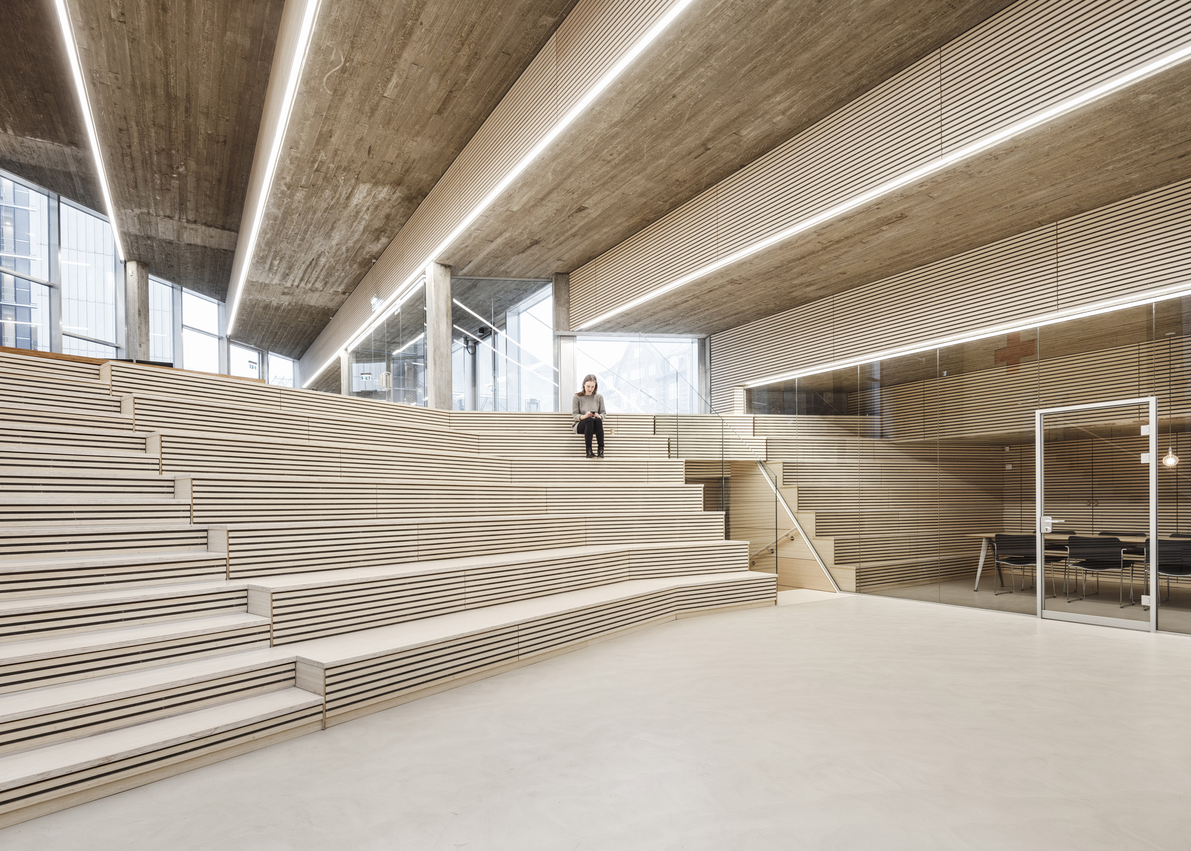 Auditorium with stepped seating by COBE