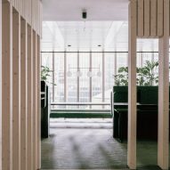 Spruce partitions feature in Samsung Design Europe's minimalist office