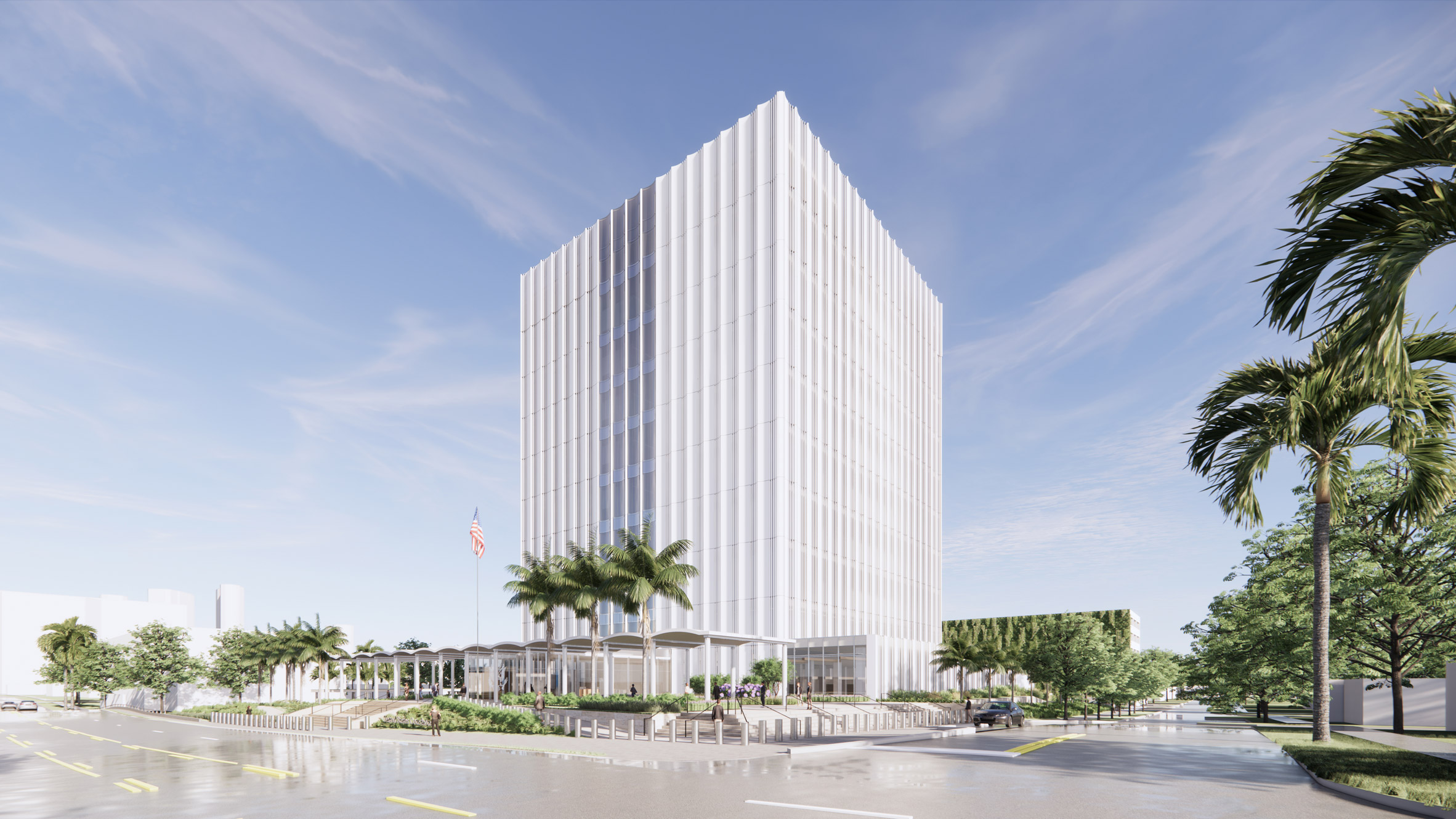 SOM Created A Classically Inspired Federal Courthouse In Fort Lauderdale.