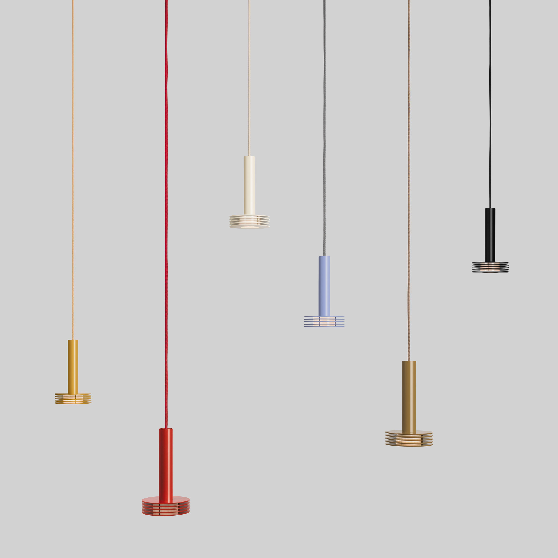Sprinkle pendant lights in a range of colours by Zero Lighting