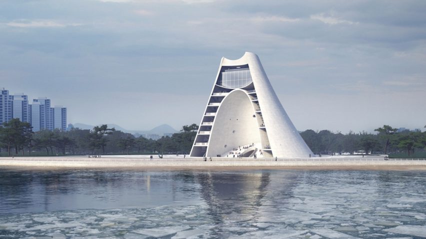 Render of Sun Tower by Open Architecture
