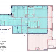 Before and after floor plan of Day after House by Takk