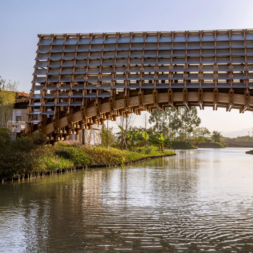 Timber Bridge in Gulou Waterfront by LUO Studio