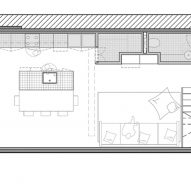 Ground floor plan of 100JOA house by Vallribera Arquitectes