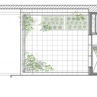Second floor plan of 100JOA house by Vallribera Arquitectes