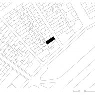 Site plan of 100JOA house by Vallribera Arquitectes