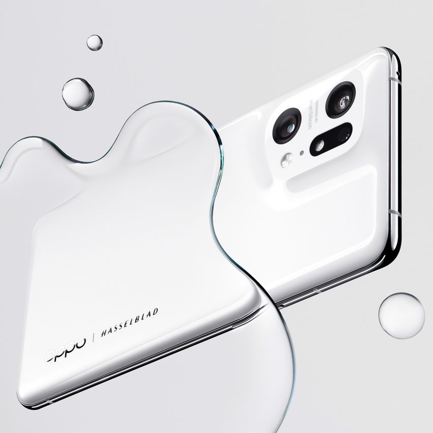 A photograph of the white OPPO phone