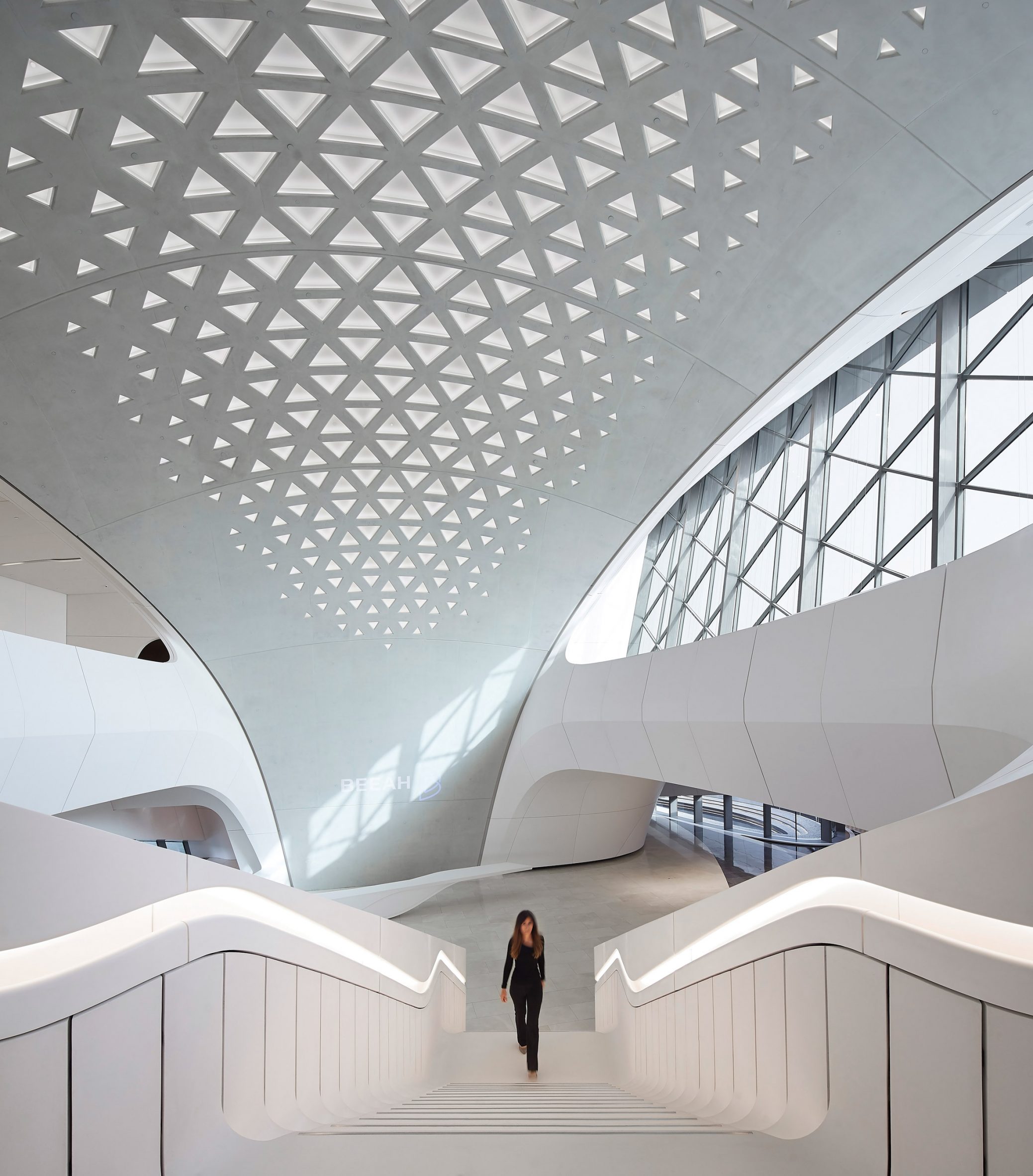 Office atrium by Zaha Hadid Architects