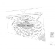 Site plan of Beeah Headquarters by Zaha Hadid Architects