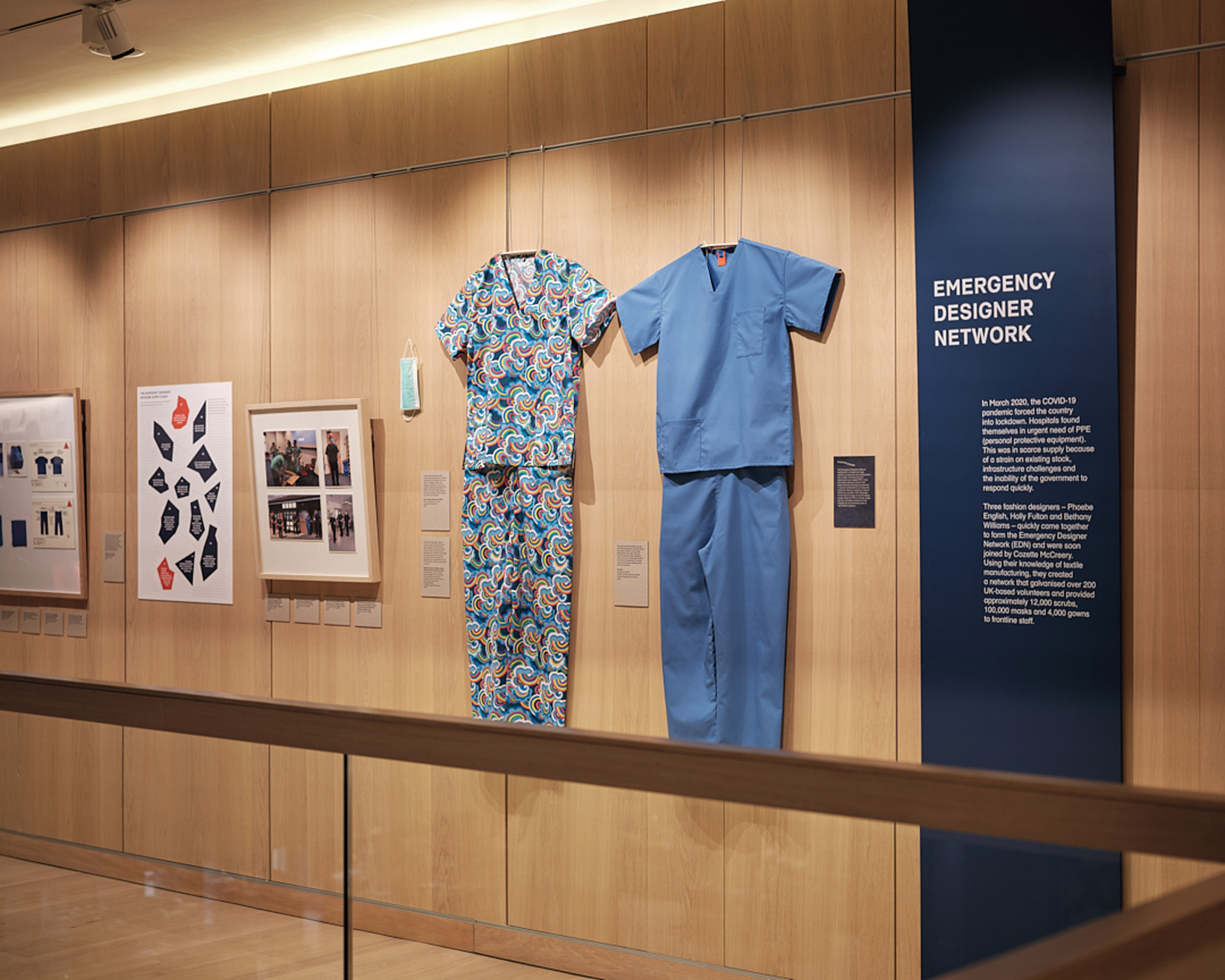 Scrubs are displayed at Bethany Williams: Alternative Systems 