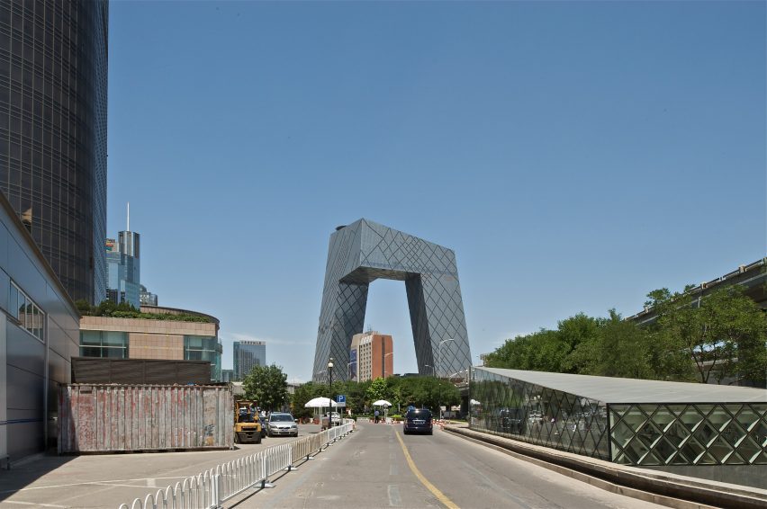 Street overlooked by CCTV Headquarters