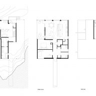 Floor plans of Container House by Måns Tham