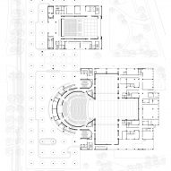 Grand theatre ground floor plan, Ceramic Art Avenue Taoxichuan by David Chipperfield Architects