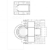 Grand theatre third floor plan, Ceramic Art Avenue Taoxichuan by David Chipperfield Architects
