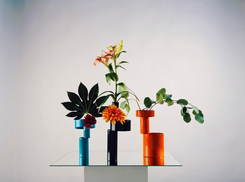 Three sculptural vases by Najma Temsoury