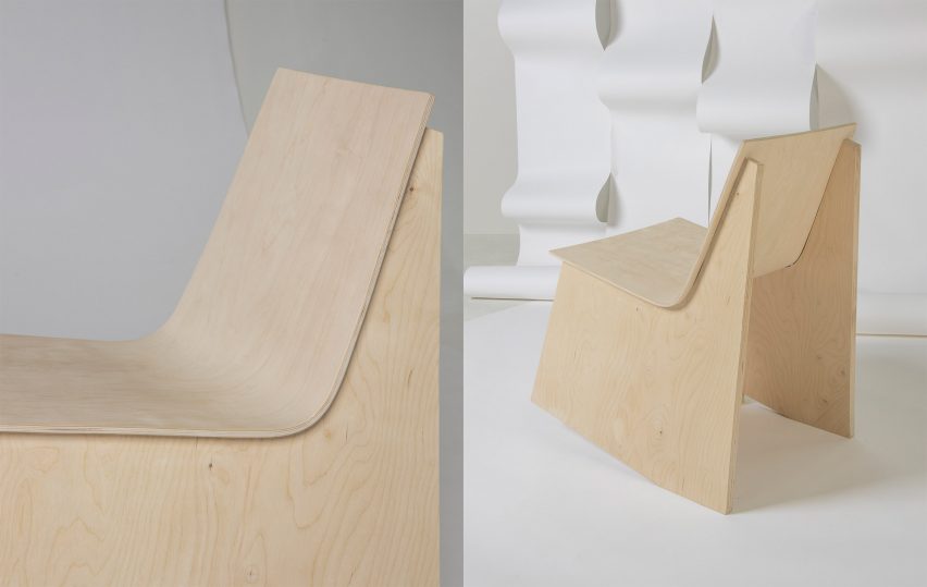 A plywood chair