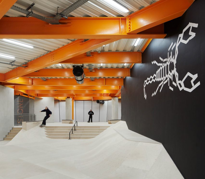 Second floor in F51 multi-storey skatepark in Folkestone by Hollaway Studio