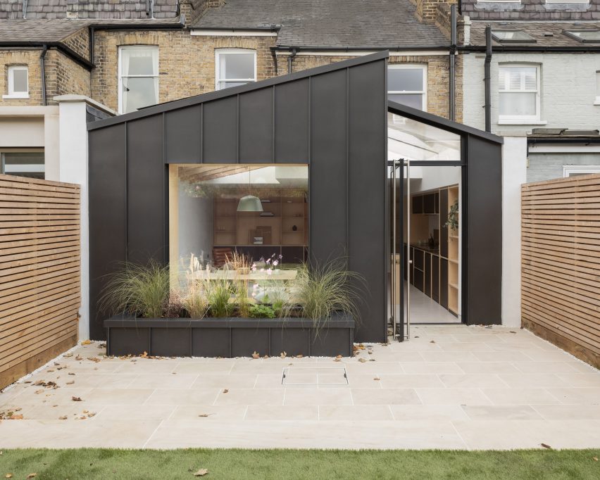 Black house extension in London