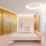Forte Forte's first US store features golden changing rooms and balancing stones