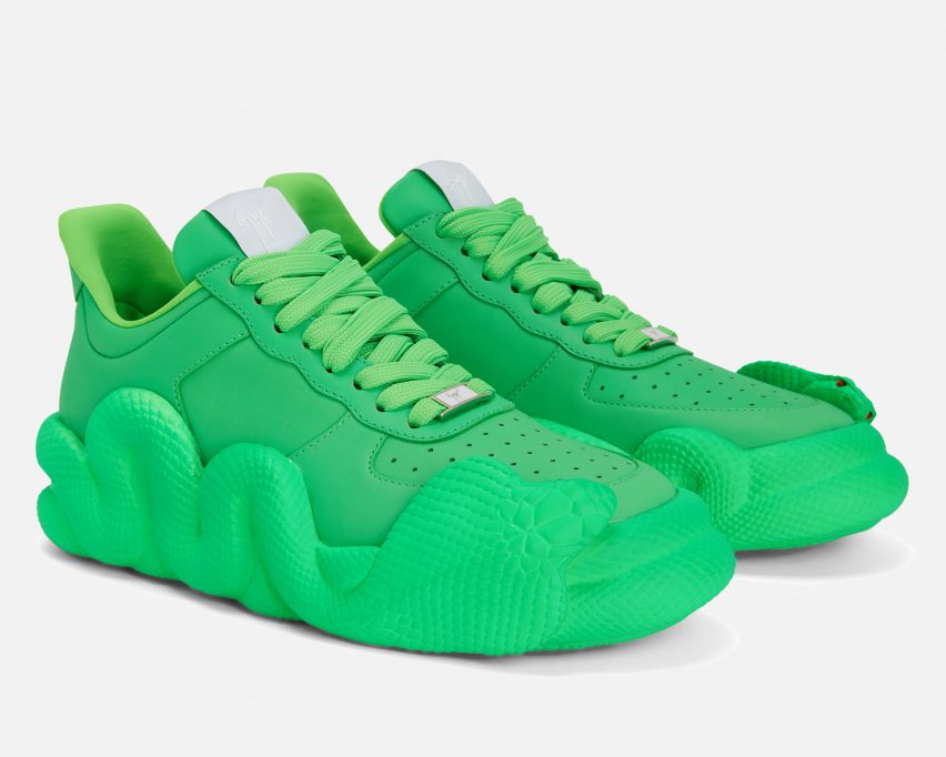 Pair of the green cobra trainers