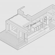 Axonometric diagram, Herne Hill House extension by TYPE