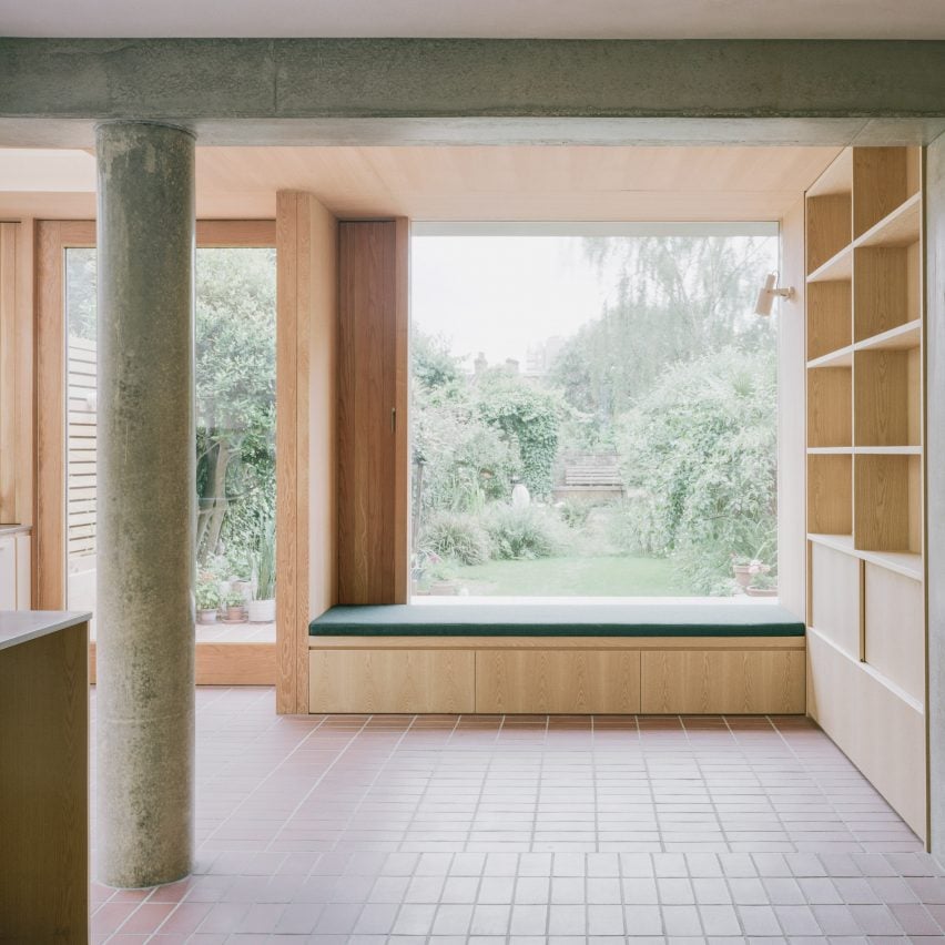 Window seat in Herne Hill House extension by TYPE