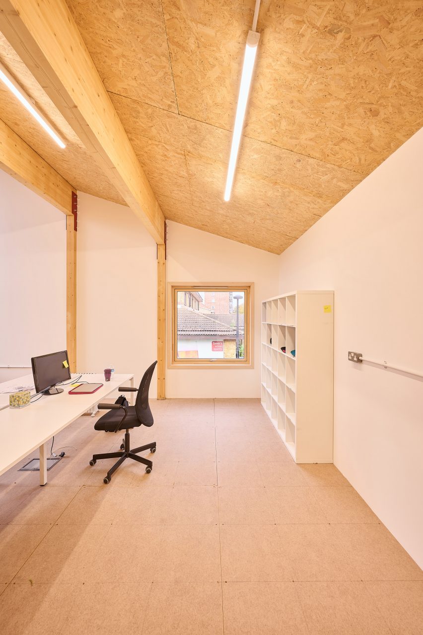Interior image of the community space and start up incubator