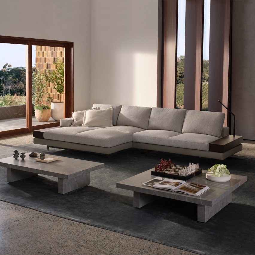 Kato sofa by KING in a spacious living room