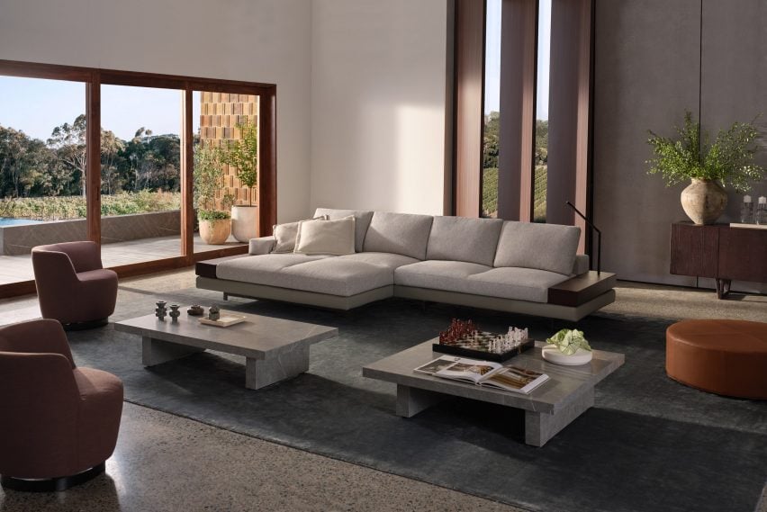 Kato sofa by King in a muted living room