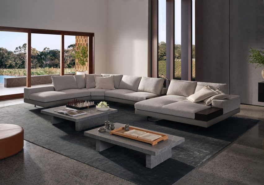 Sofa in lofty living space