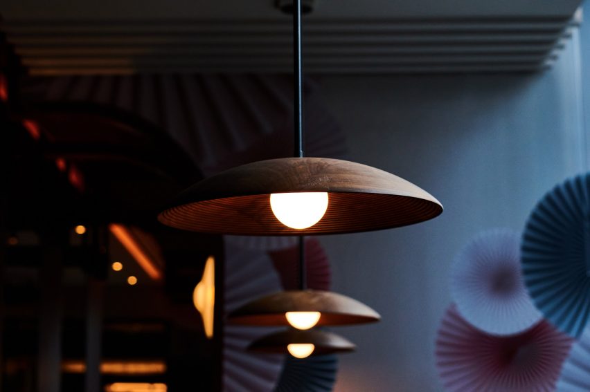 Concentric pendant lights by Allied Maker