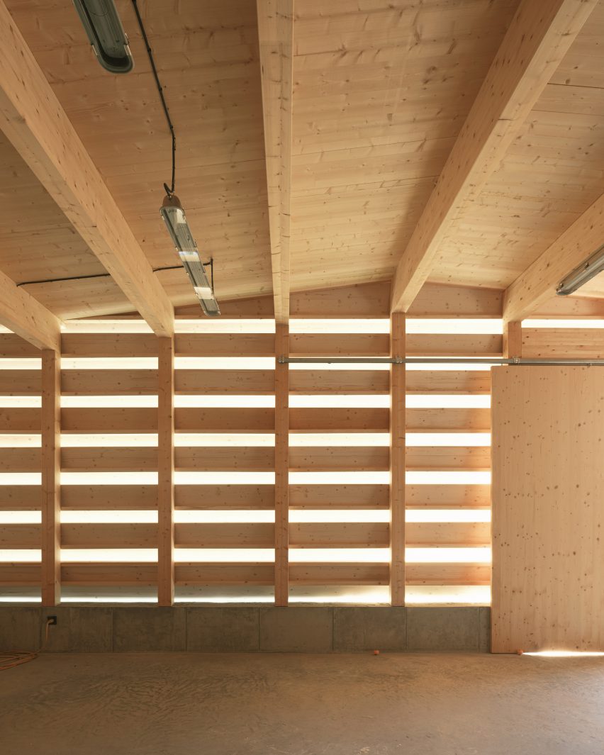 Wooden barn interior by Johan Sundberg