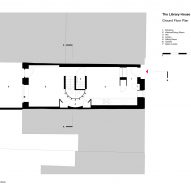 Ground floor plan of Library House by Macdonald Wright Architects.